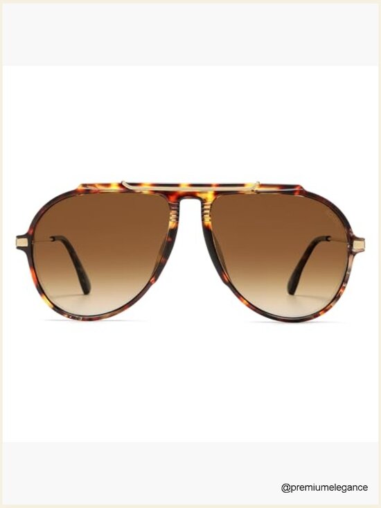 Retro Oversized Aviator Sunglasses with UV400 Protection main image 4